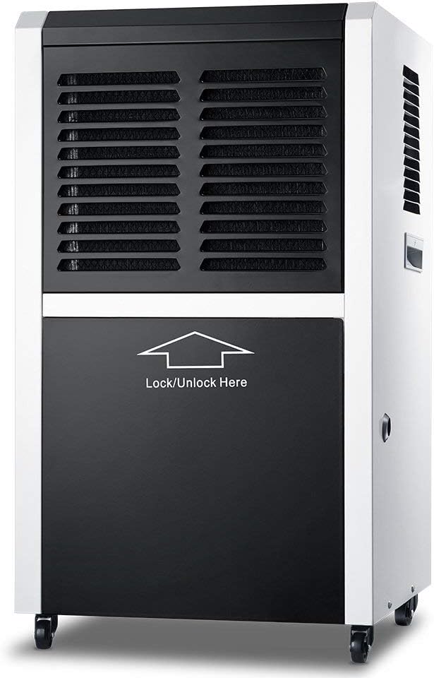 Commercial Dehumidifier, 170 Pint Portable Industrial Basement Dehumidifier for Large Home Garage, Large Capacity Auto Defrost Auto Shut Off with Continuous Drain Hose