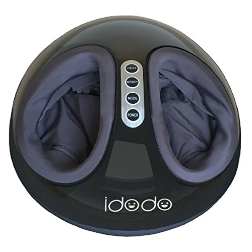 Foot Massager Machine with Heat, IDODO Shiatsu Electric Deep Kneading Rolling Vibrating Air Pressure Relax Feet Massager Use at Home or Office for Plantar Fasciitis