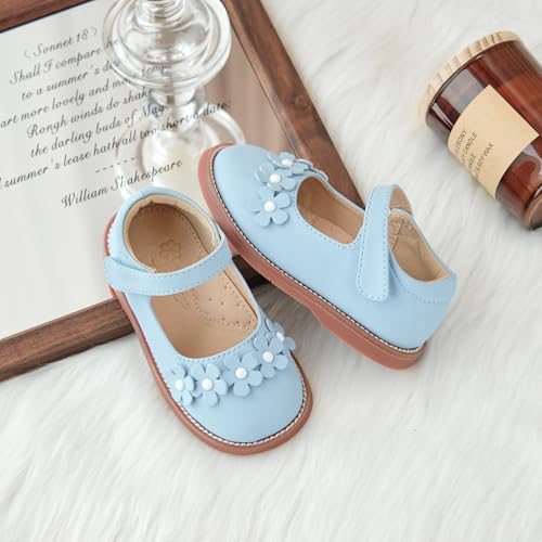 Image of Flaryzone Toddler Little Girl Mary Jane School Uniform Oxfords Flat Dress Shoes