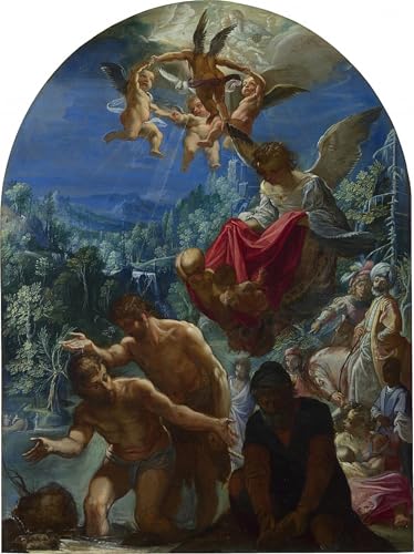 Lienzo El bautismo de Cristo de Elsheimer para decorar oficinas