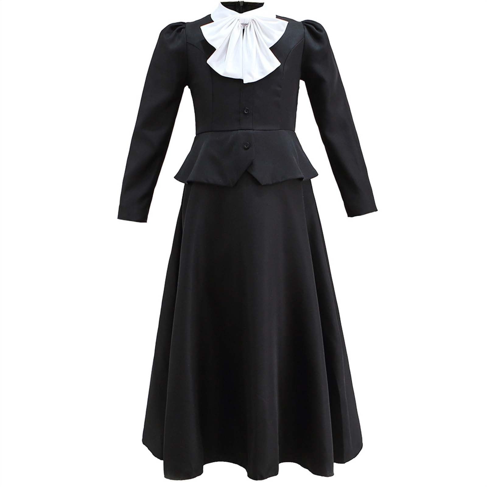 Generisch Vestito da bambina per la scuola, per feste di Halloween, in pizzo, comodo, traspirante, ideale per scuola, giochi, feste e cosplay