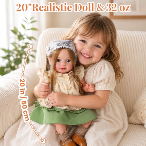 Muñeca Reborn BABESIDE de 20 pulgadas para niñas miniatura 4