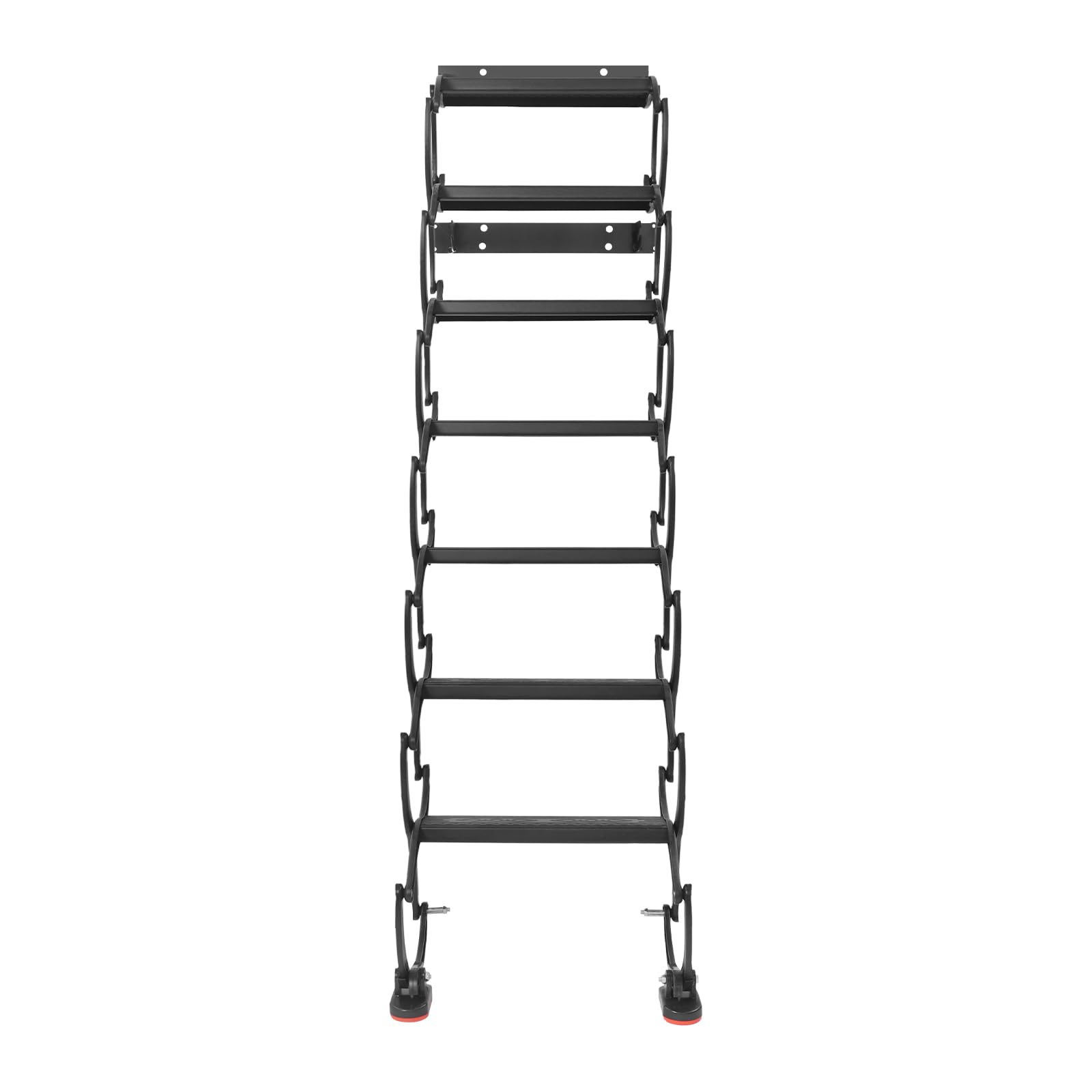 Escalera para el ático, 7 escalones Escalera plegable extensible montada en la pared, Escalera de ático montada en la pared, escalera de desván con escalones antideslizantes, escaleras