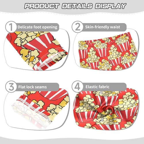 Girls Leggings Popcorn Box Red Printed Soft Toddler Leggings for Girls Kids Pants Size 4T-10T3