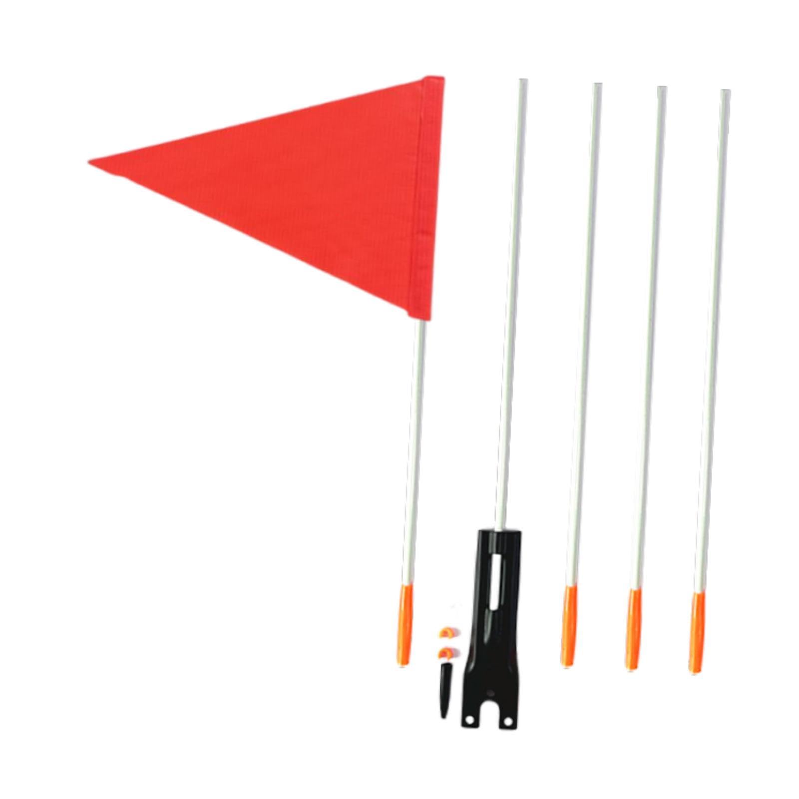 Yiju Bike Flag with Pole High Visibility Orange Supplies Equipment Bicycle Flag for Kids, Chairwheels, Golf Cart, Cycling, 37cm