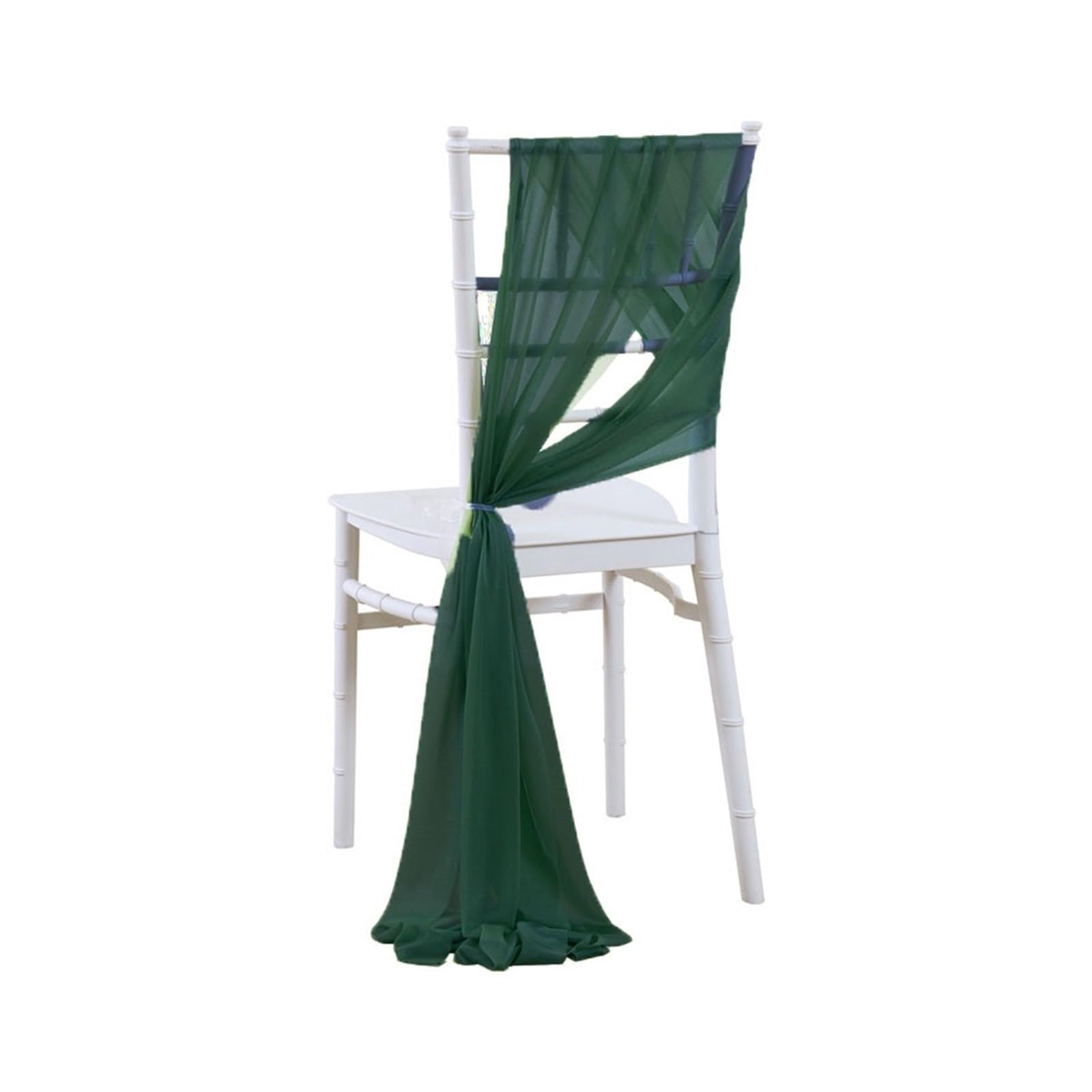 LVCHAO 30pcs 17x250cm Chiffon Chair Sashes Sage Green Sash Wedding Baby Shower Covers Ribbon Party Aisle Decor For Banquets and Parties(Green2)