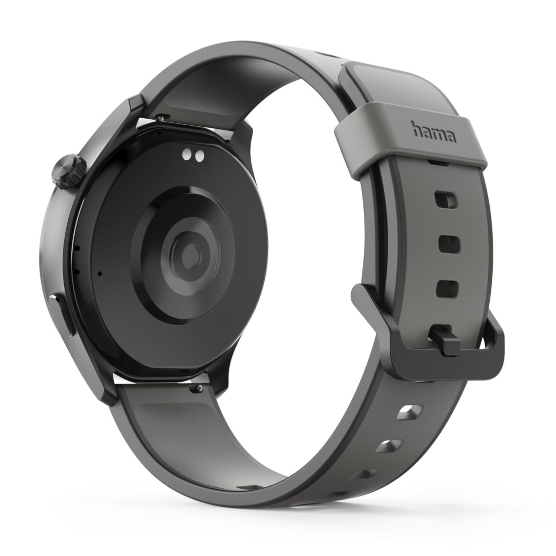 Hama Montre connectée GPS Intégré 9000" Etanche (Montre Sport, écran AMOLED 1,43", Fonction Prise d’appels, Mémoire de Musique, SPO2, VO2max, contrôle Vocal Alexa, IP68), Gris Anthracite