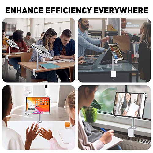 Abovetek Tablet Wall Mount & Anti Theft Locking Tablet Stand Holder - 360/320 Pos Swivel - Lockable Tablet Security Stand Lock, Desktop Table Clamp Mount Fits 7 To 11 Inch Ipad Fire Microsoft Galaxy #TOP5