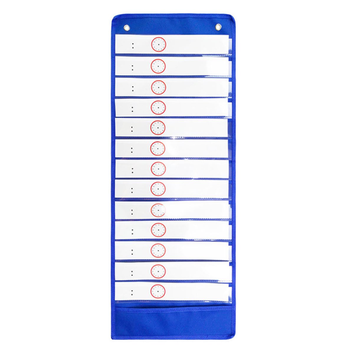 Bolsa de almacenamiento colgante azul para aula con 14 bolsillos organizadores Hoement 8
