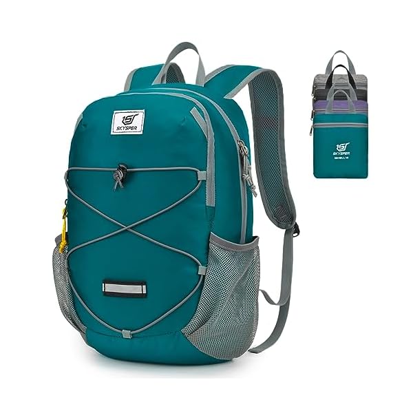 SKYSPER Small Hiking Backpack -12L Lightweight Packable Daypack for Travel Foldable Tear Resistant Backpacks for Women Men