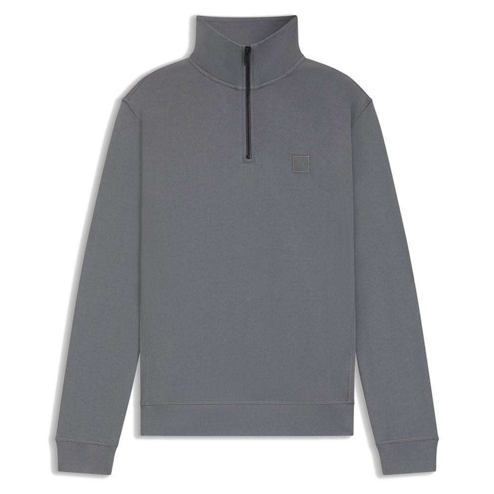 Boss Zetrust Sweat Homme Col Zippé Pull Casual en Coton
