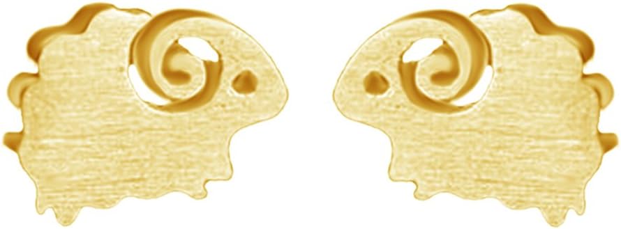 Sheep stud earrings in 14k Gold Over Sterling silver