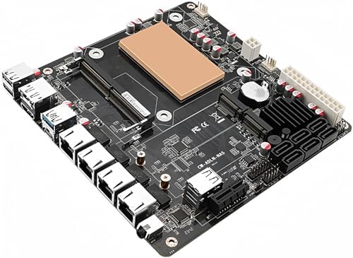 PcZinophyte 6-Bay NAS Motherboard - Intel N150 CPU, 6 SATA, 2 M.2, 4x 2.5G Ethernet, Mini-ITX