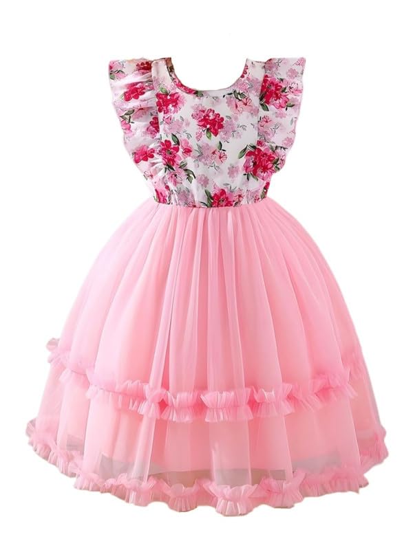 Niren Enterprise Multipatteren Baby Girl's Knee Length Frocks with Digital Prints