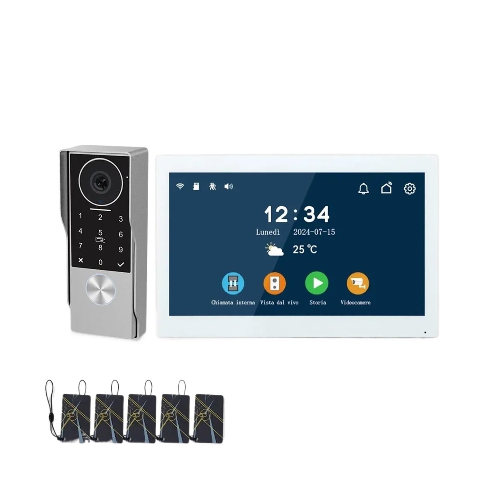 HVSYVVSRL Touch Screen Supports IP Cable1080P Waterproof Camera WIFI7/10-inch IPS2cableTuya Smart Intercom Doorbell With Cable Two Way Audio(1V1 10inch W)