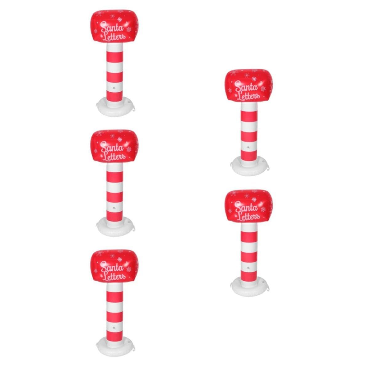TOYANDONA 5 Piezas Buzón Inflable de Navidad para Jardín, Decoración
