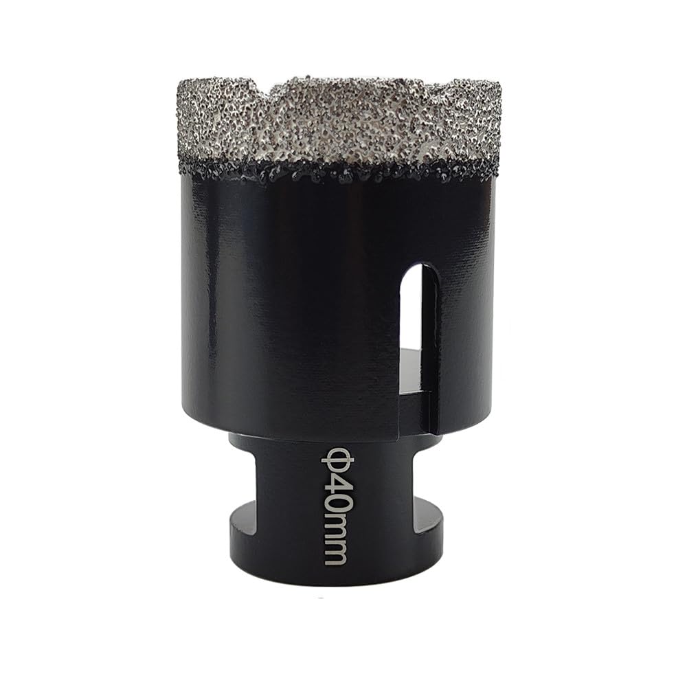 1 Uds. Juego de brocas de perforación soldadas al vacío en seco con hilo de diamante, azulejos de porcelana, coronas, taladro, herramientas de sierra perforadora de mármol y granito, 40mm