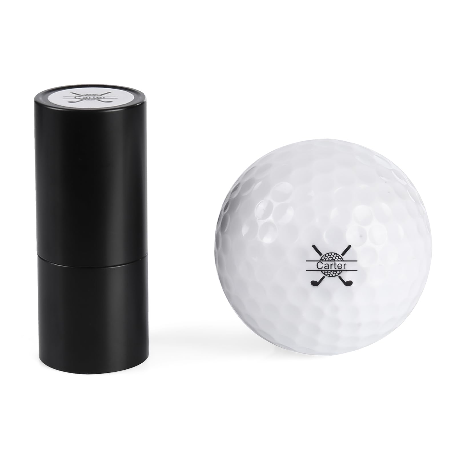 Luxladis Custom Golf Ball Stamp, Personalized Golf Ball Stamper - Self-Inking Golf Ball Markers Reusable Ball Marking Tool Golfer Accessories Gifts for Men Women (Style 1)