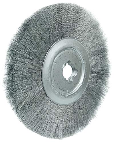Image of Weiler 01309 12 inch Narrow Face Crimped Wire Wheel, .0104 inch Steel Fill, 1-1 /4 inch Arbor Hole, Made in The USA (Pack of 2)