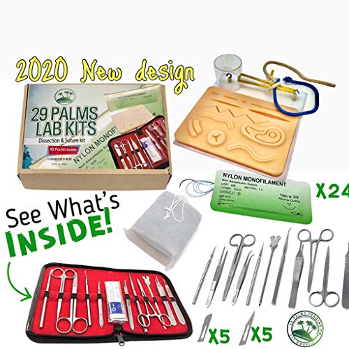 29 Lab Kits Suture Practice Kit with Suture Guide, High # of Sutures