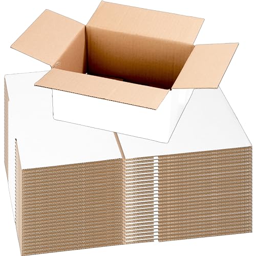 10 Pack 9x6x4 White Cardboard Shipping Boxes, Medium Mailing Boxes For Small Business for Packing, Moving and Storage 10 Pack 9x6x4 White Cardboard Shipping Boxes, Medium Mailing Boxes For Small Business for Packing, Moving and Storage
