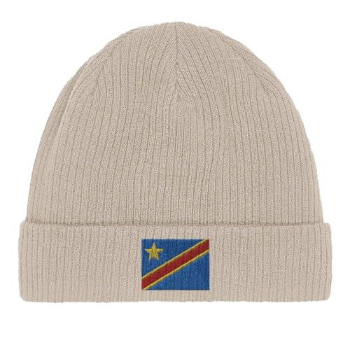 Bonnet drapeau de la République démocratique du Congo en coton extensible