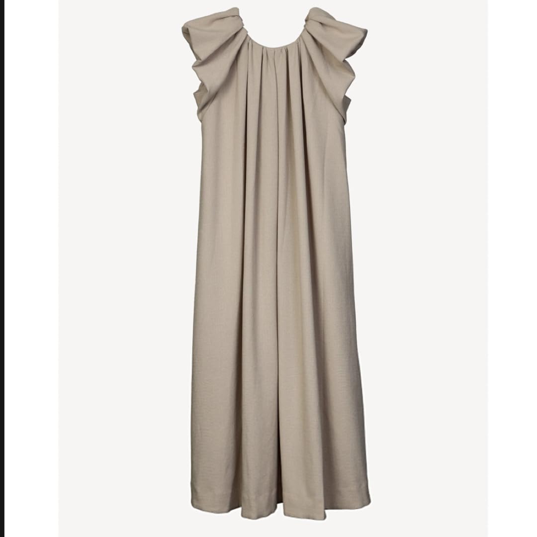 Amazon.co.jp: acka drape one-piece ベージュ M : ファッション