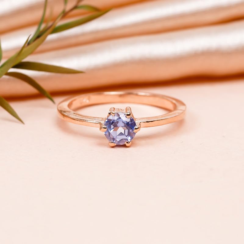 Bague topaze bleue suisse argent 925 bague naturelle durable - 4