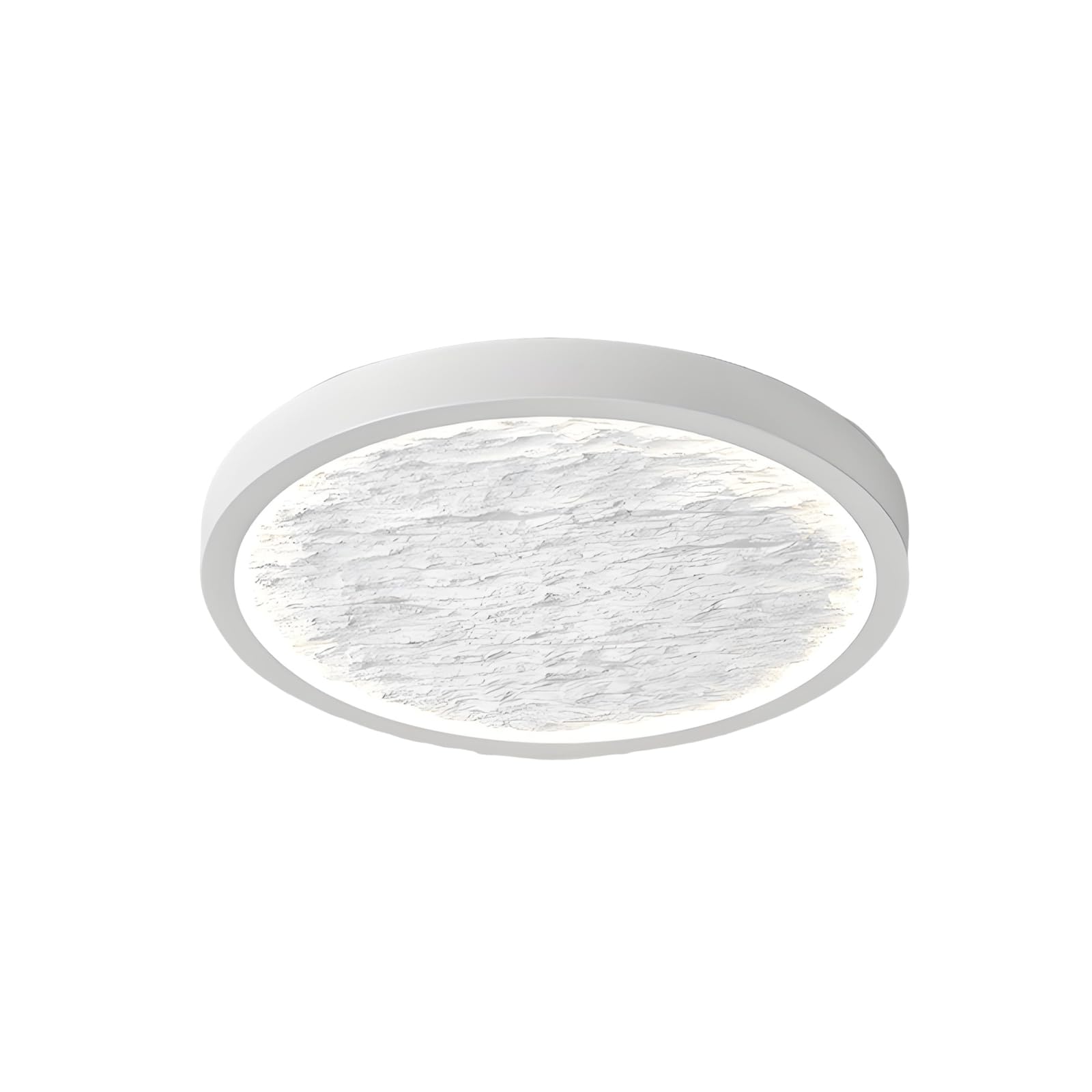 YNVIOZM French Country Flush Mount Ceiling Light, Vintage White Carved Medallion Round LED Lighting Fixtures 1.5in Ultra-Thin Ceiling Lamp for Hallway Bedroom Living Room Dining Room