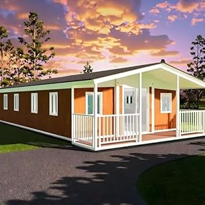 Portable Modular Tiny Home for Sale | Expandable Prefabricated House with 1-4 Bedrooms,Fully Equipped Kitchen & Bathroom | Foldable Mobile Home for Off-Grid Living,Vacation & Temporary Housing