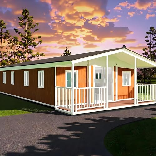 Portable Modular Tiny Home for Sale | Expandable Prefabricated House with 1-4 Bedrooms,Fully Equipped Kitchen & Bathroom | Foldable Mobile Home for Off-Grid Living,Vacation & Temporary Housing