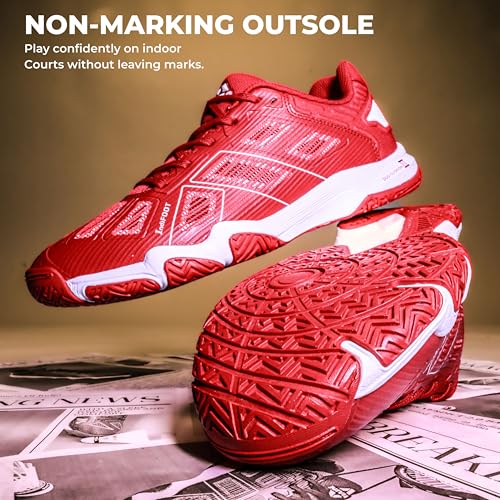 Image of Nivia Verdict 2.0 Badminton Shoe for Men, Breathable Mesh with TPU Fusion Technology Upper, Non-Marking Sole, Ideal for Badminton, Volleyball, Squash, and Table Tennis