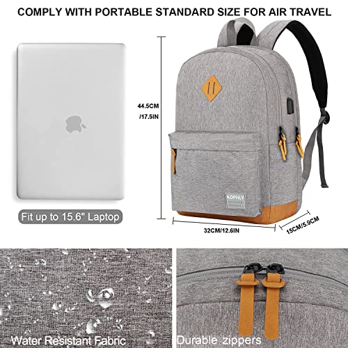 Image of SUPACOOL Large Laptop Backpack with USB Charging Port for Men and Women