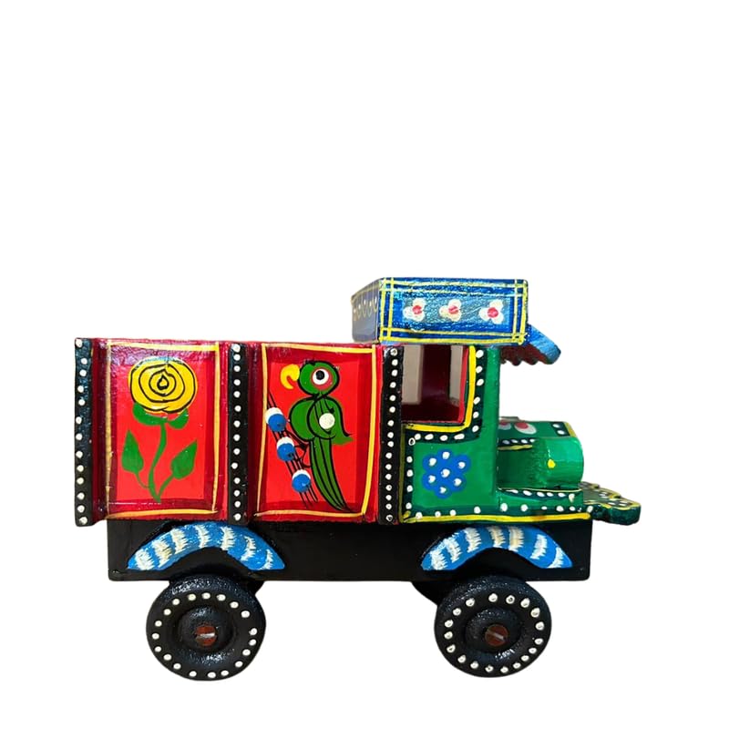 House of Heritage Wooden Toy Truck Mini Vehicle Wooden Toys Handmade Handpainted Handicraft Items for Home Decor (B0CWRVKZ2S) Amazon Price History, Amazon Price Tracker