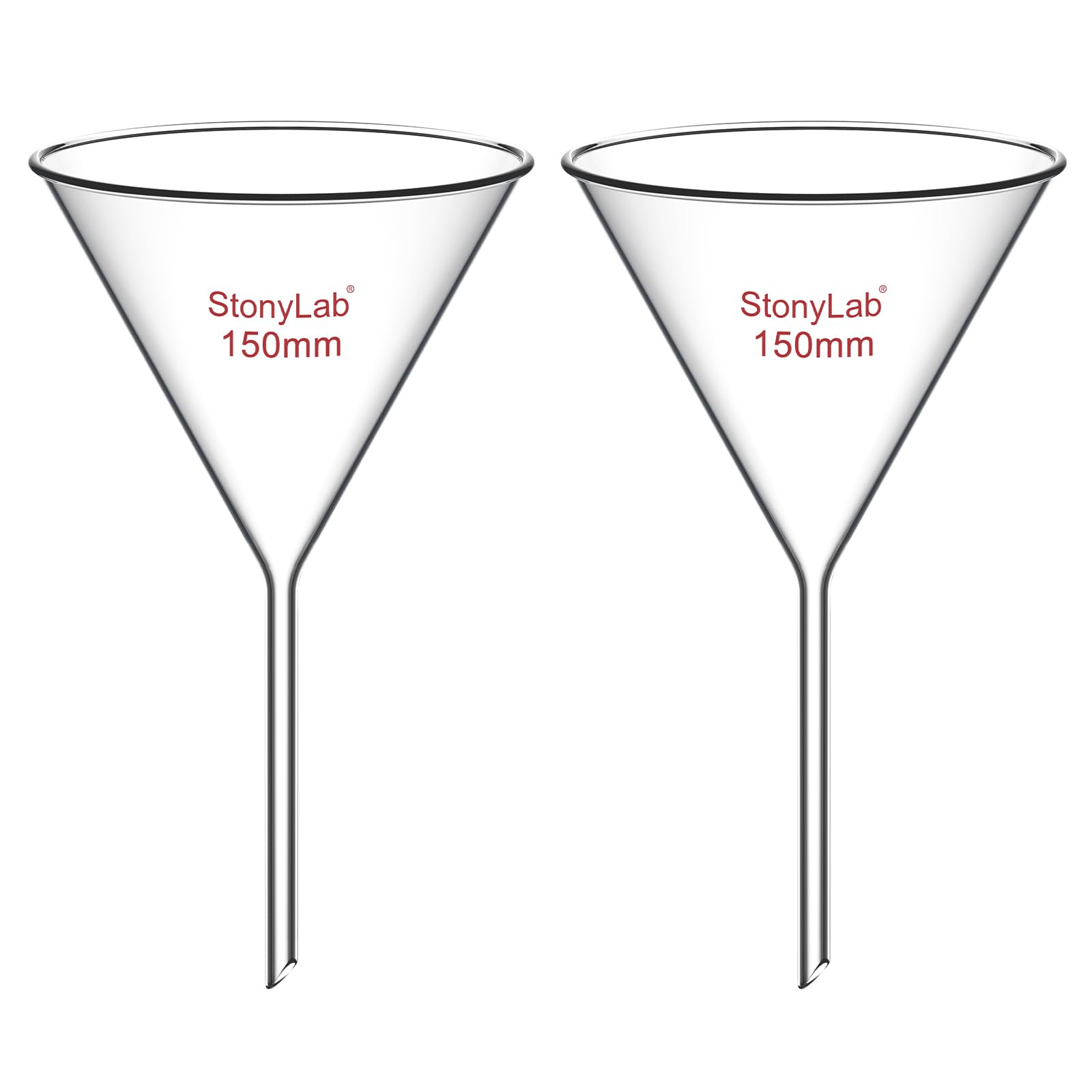 Borosilicate Glass Funnels - 2 Pack -7 Borosilicate Glass Funnels - 2 Pack -7