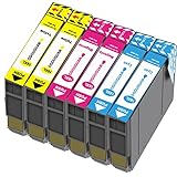 5. Fácil de instalar: 1. Coge la cinta amarilla. No rayes el chip. 2. Instala el nuevo cartucho de tinta en la ranura. 3. Cierra la tapa de escaneo y empieza a imprimir.