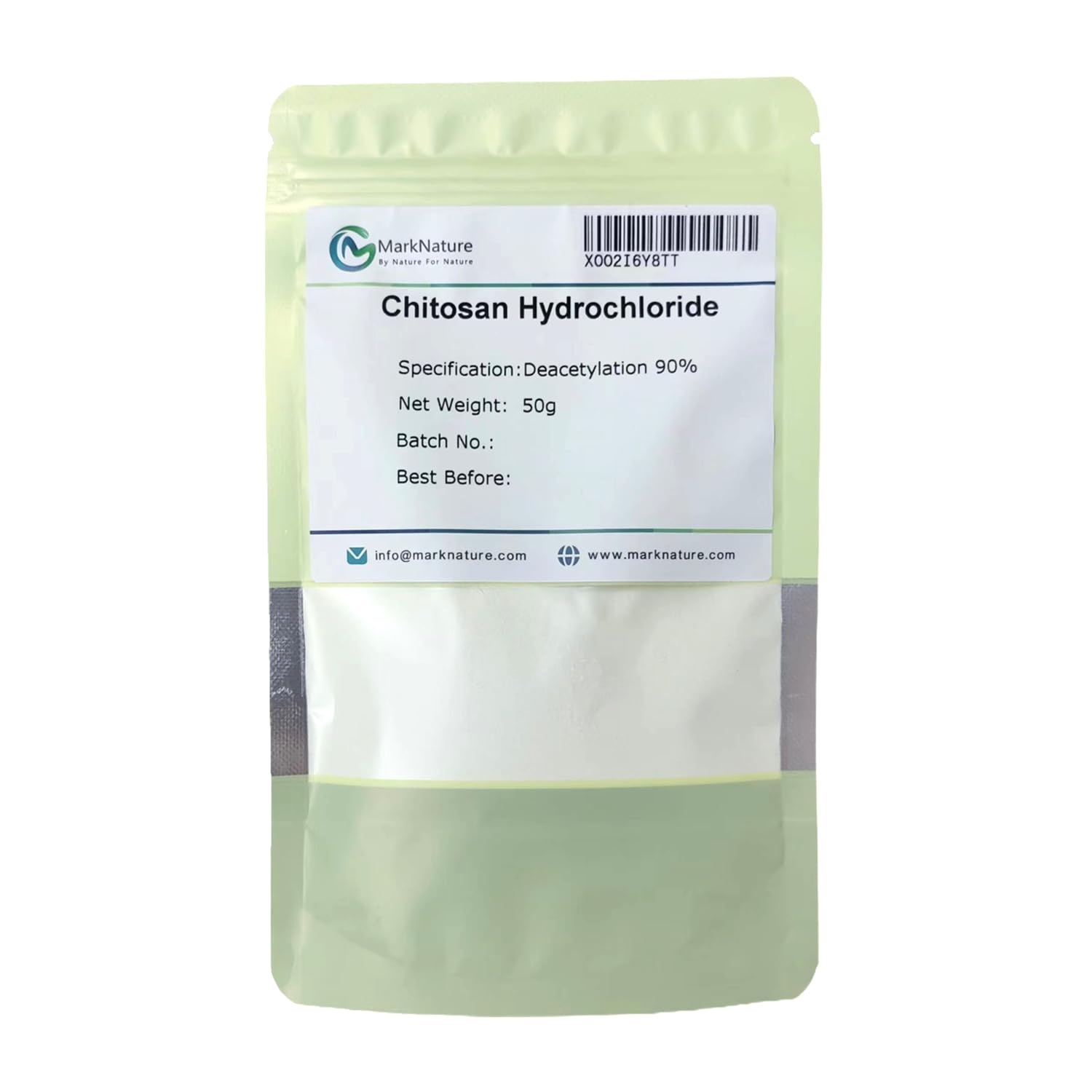 Chitosan Hydrochloride, Water Soluble Chitosan, Food Grade, Deacetylation Degree 90%, (50g)