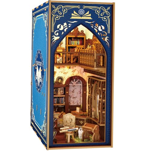 Décoration d'étagère coin de livre en bois pour embellir une bibliothèque