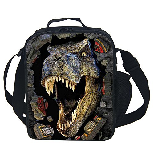 CAIWEI Borsa refrigerante per il pranzo isolata con dinosauro animale CAIWEI 3D (yellow)