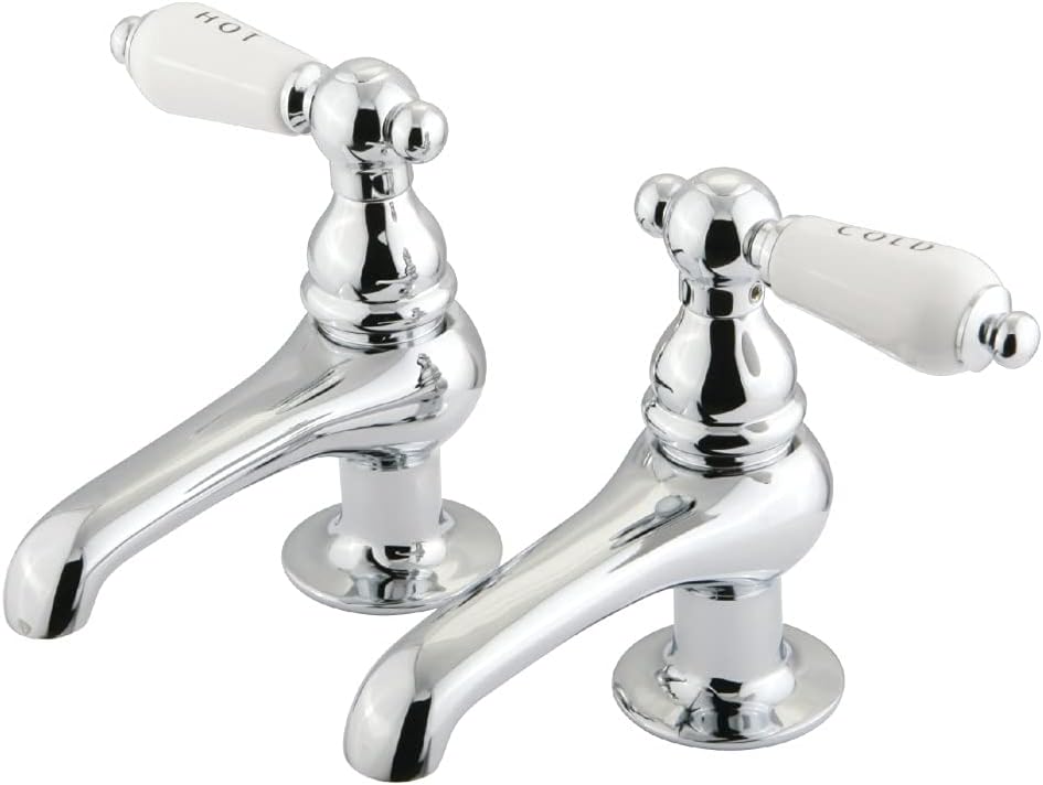 Kingston Brass KS3201PL Restoration Basin Faucet, 3-1/2-Inch, Polished Chrome