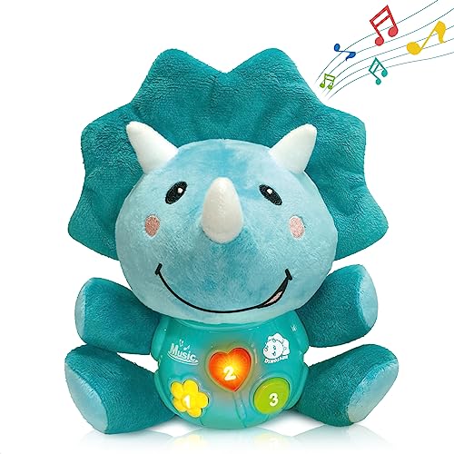 iPlay, iLearn Baby Dinosaur Musical Toys, Newborn Boys Soft Plush ...