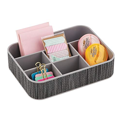 mDesign 2er-Set Schreibtischablage aus Kunststoff – praktische Sortierbox für Schreibwaren und Büroartikel… – Bild 5