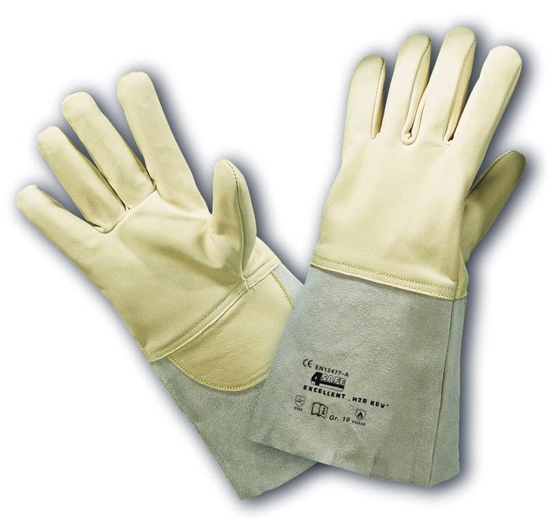 Generisch Arbeitshandschuh Schweißerhandschuh 4Safe Kromwell Excellent H2R KEV Nappaleder (9 (L)) bei Günstiger Preis