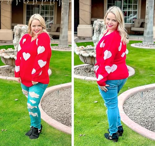 Image of RITERA Womens Plus Size Sweaters Long Sleeve Casual Pullover Warm Knit Jumper Tops XL-5XL