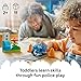 LEGO DUPLO Town Blue Police Motorcycle Building Toy for Toddlers - Pretend Play Set & Learning Toy for Boys & Girls, Ages 2+ - Building Blocks for Motor Skills Practice - Gift for Birthdays - 10471