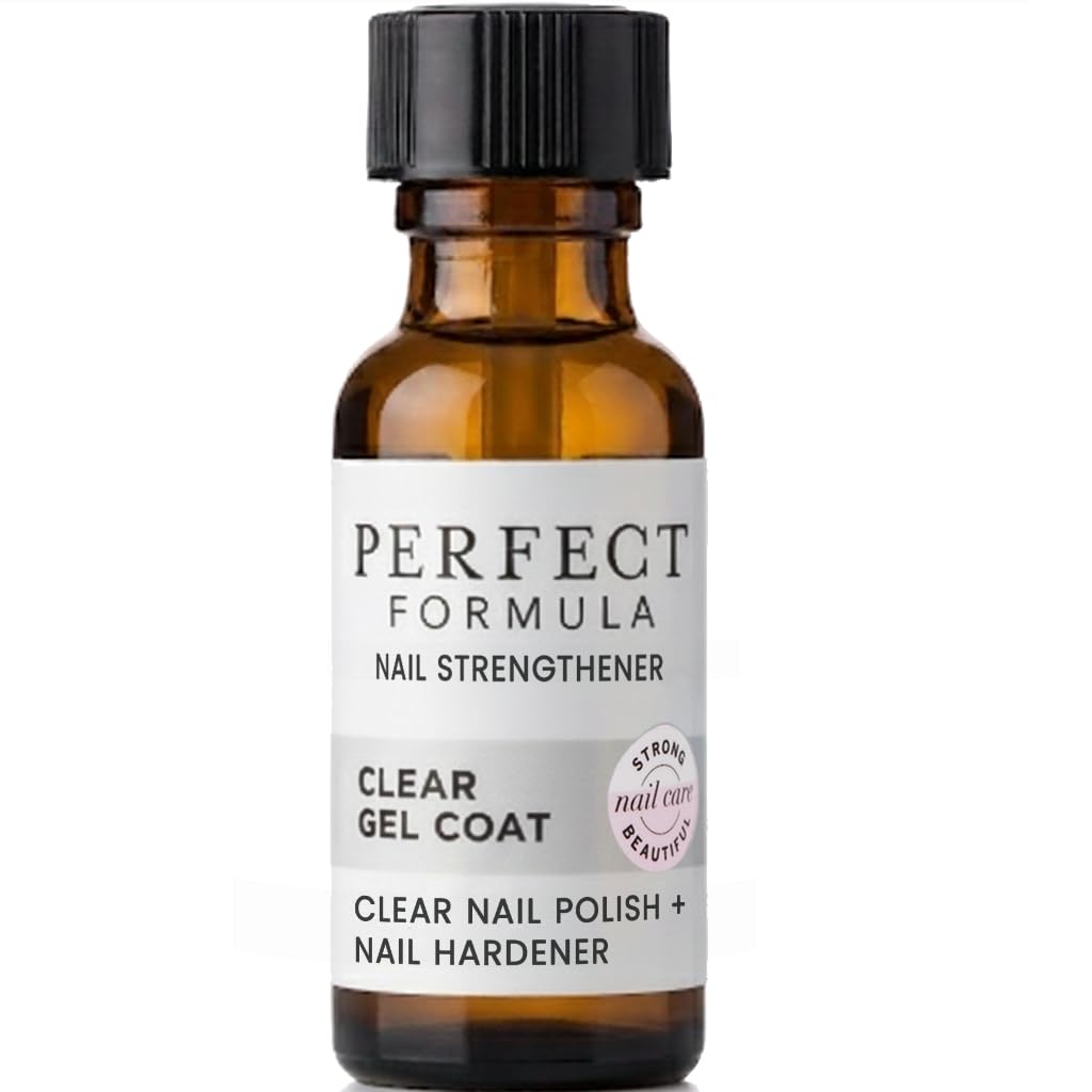 Perfect Formula Clear Gel Coat - Nail Strengthener Keratin Treatment Clear Nail Polish - Strengthener for Damaged Nails
