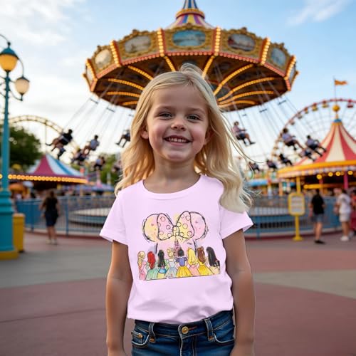 Image of Princess Shirts Toddler Girl Magic Kingdom Kid Shirt Girls Trip Tee Holiday Magical Castle Vacation Short Sleeve Tops