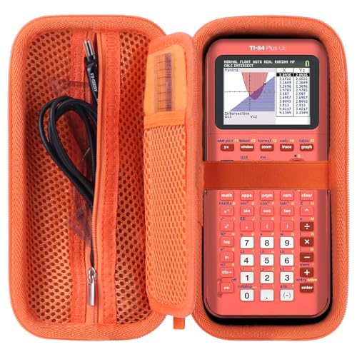 RIYADAone Dura Funda Protectora Compatible con Texas Instruments TI 84 EVO T/TI 84 Plus/TI 84 Plus CE T/TI 82/TI Nspire CX II CAS/TI 89 Titanium/TI 83 Plus/TI 84 Plus CE calculadora gráfica (Naranja)