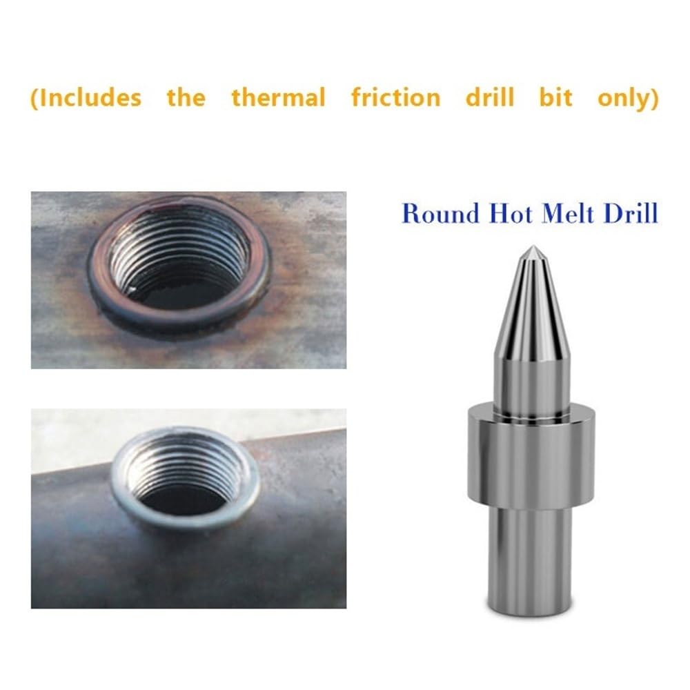 Punta de taladro de carburo Broca corta de fusión en caliente carburo sólido cabeza redonda, herramienta corte por fricción, punta taladro acero tungsteno, 1 unidad(M4*3.7mm)