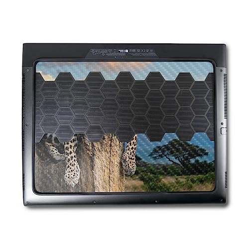Image of MightySkins Carbon Fiber Skin Compatible With Alienware M18 R1 (2023) Full Wrap Kit - Chill Leopard | Protective, Durable Textured Carbon Fiber Finish | Easy To Apply & Change Styles | Made in the USA